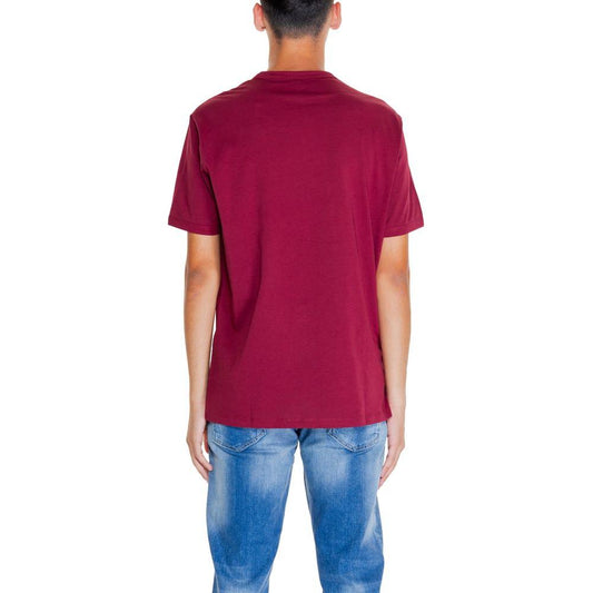 Armani Exchange Bordeaux Cotton T-Shirt Armani Exchange Brown