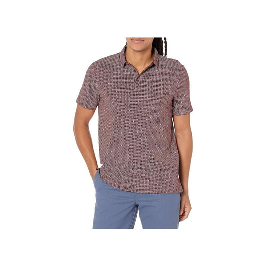 Armani Exchange Bordeaux Cotton Polo Shirt Armani Exchange Dim Gray