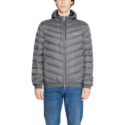Armani Exchange Gray Polyester Jacket Armani Exchange Dim Gray
