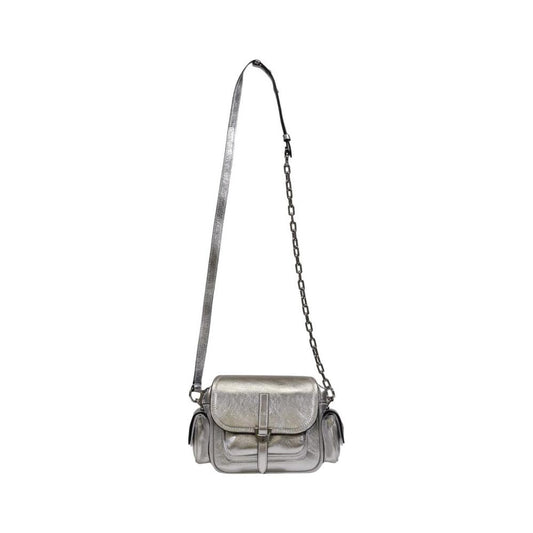 Coccinelle Silver Leather Handbag Coccinelle Light Slate Gray
