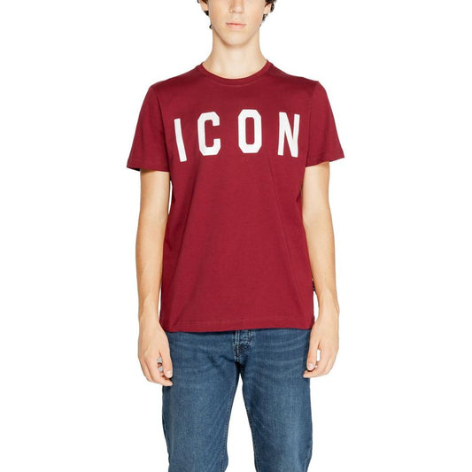 Icon Bordeaux Cotton T-Shirt Icon Brown
