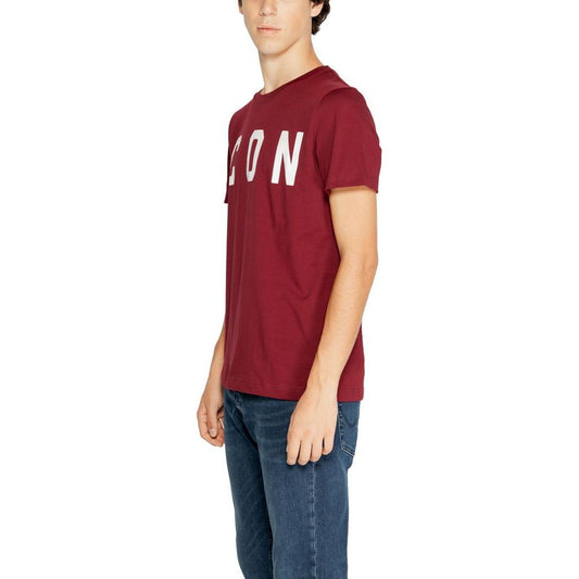 Icon Bordeaux Cotton T-Shirt Icon Brown