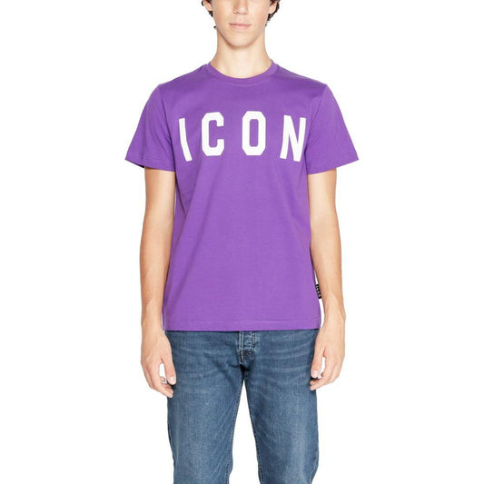 Icon Purple Cotton T-Shirt Icon Light Slate Gray