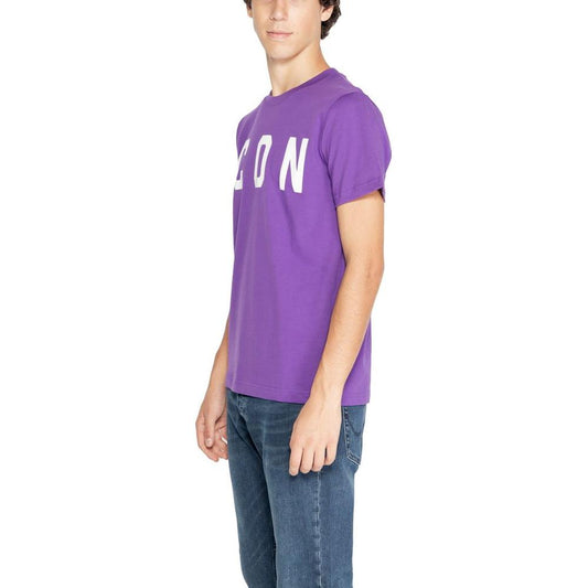 Icon Purple Cotton T-Shirt Icon Light Slate Gray