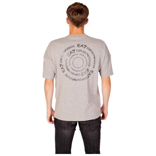 EA7 Emporio Armani Gray Cotton T-Shirt EA7 Emporio Armani Gray
