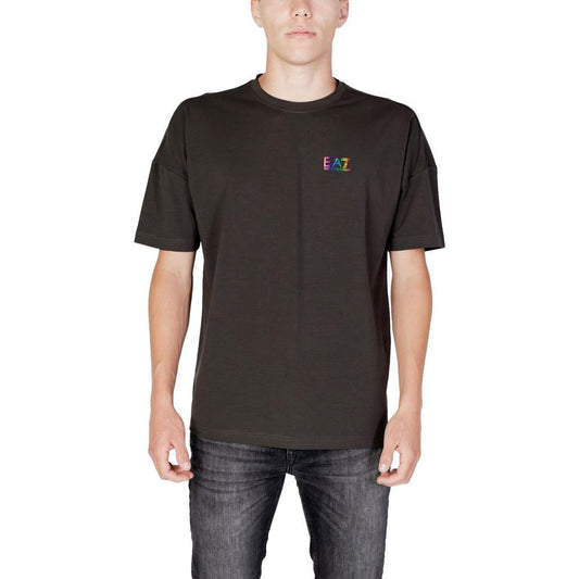 EA7 Emporio Armani Gray Cotton T-Shirt EA7 Emporio Armani Dark Slate Gray