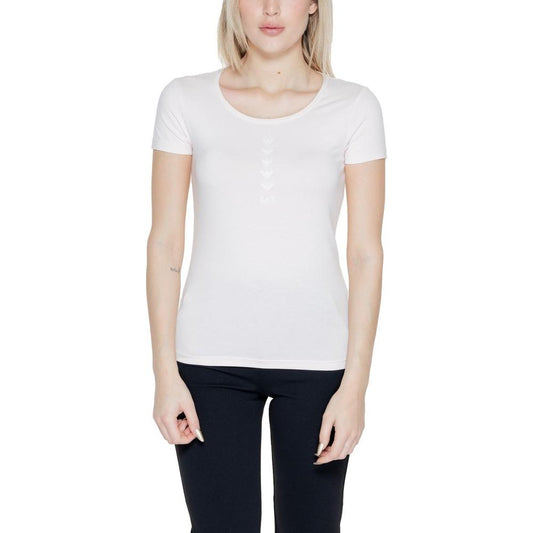 EA7 Emporio Armani Pink Cotton Tops & T-Shirt EA7 Emporio Armani Light Gray