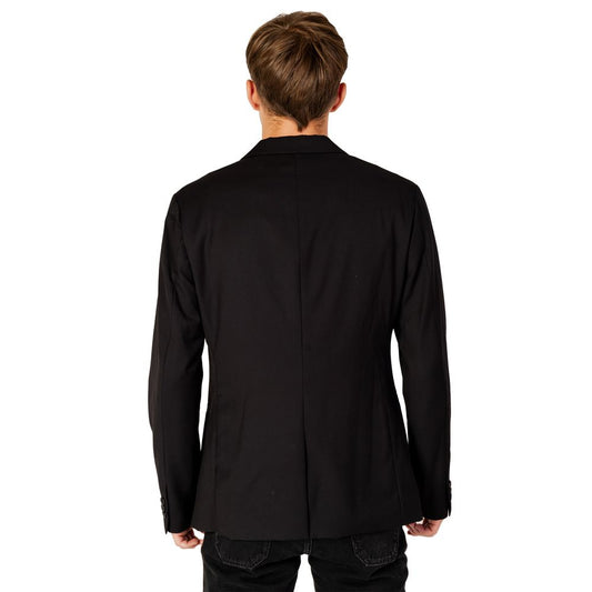 Armani Exchange Black Polyester Blazer Armani Exchange Black