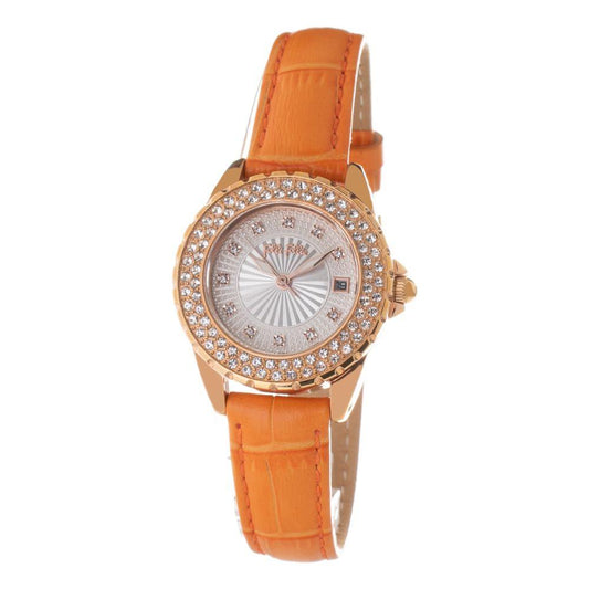 Folli Follie Orange Leather Watch Folli Follie Chocolate