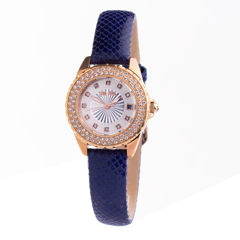 Folli Follie Blue Leather Dress Watch