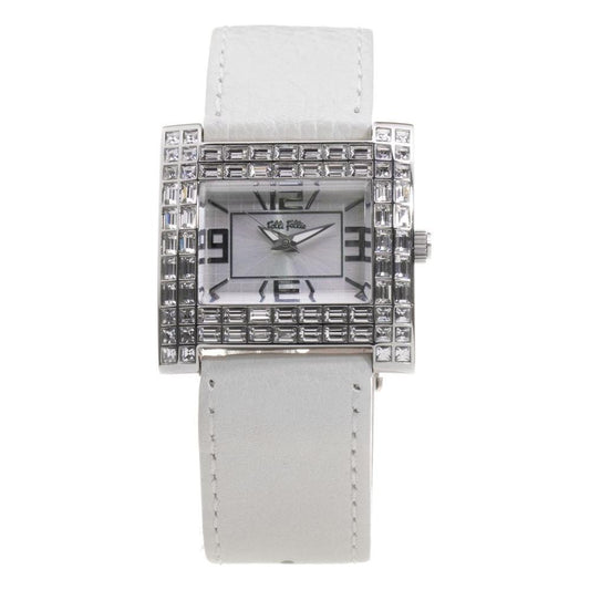 Folli Follie Gray Leather Dress Watch