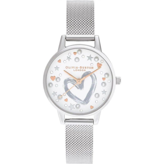 Olivia Burton Silver Steel Watch Olivia Burton Light Gray