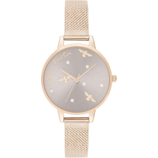 Olivia Burton Gold Steel Watch Olivia Burton Light Gray