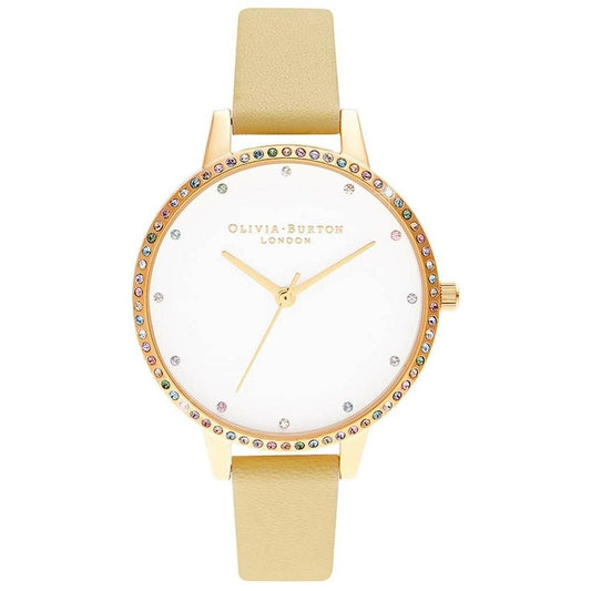 Olivia Burton Yellow Leather Watch Olivia Burton Antique White