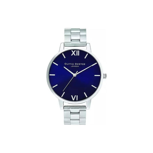 Olivia Burton Silver Steel Watch Olivia Burton Midnight Blue