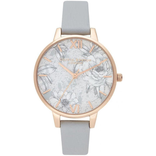 Olivia Burton Gray Leather Leather Watch Olivia Burton Light Gray
