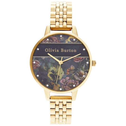 Olivia Burton Gold Steel Watch Olivia Burton Rosy Brown