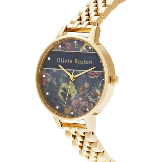 Olivia Burton Gold Steel Watch Olivia Burton Rosy Brown