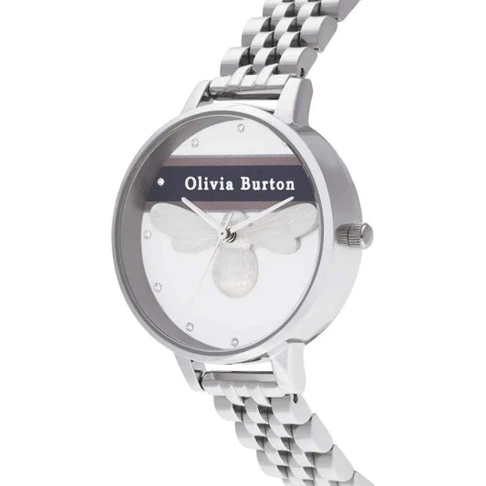 Olivia Burton Silver Steel Watch Olivia Burton Light Gray