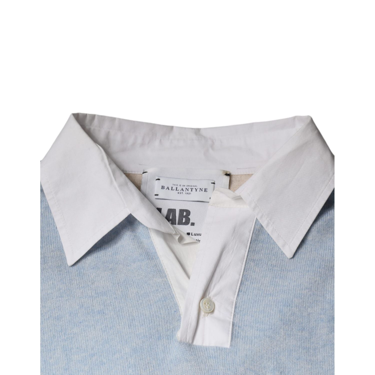 Ballantyne Multicolor Patterned Collared Long Sleeves Pullover Sweater