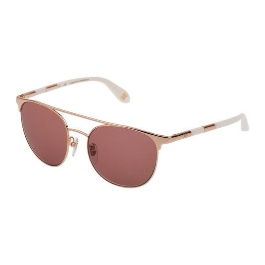 Carolina Herrera NY Orange Metal Sunglasses Carolina Herrera NY Rosy Brown