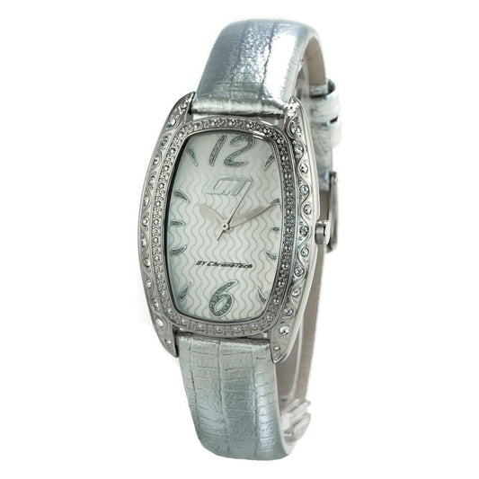 Chronotech Silver Leather Watch Chronotech Dark Gray