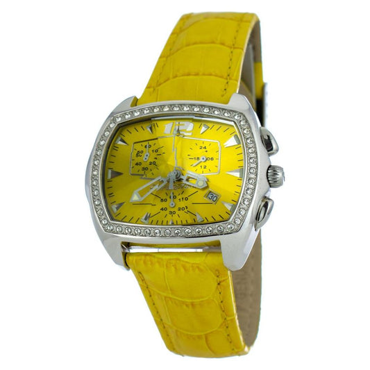 Chronotech Yellow Leather Watch Chronotech Dark Goldenrod