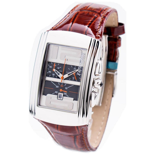 Chronotech Brown Leather Dress Watch