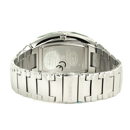 Back view of Chronotech Silver Stainless Steel Bracelet Watch showcasing steel case and bracelet