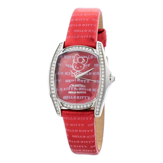 Chronotech Red Leather Watch Chronotech Maroon