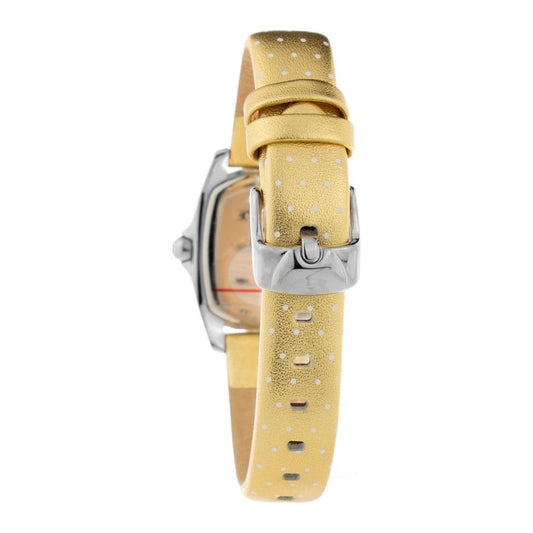 Chronotech Gold Leather Watch Chronotech Tan