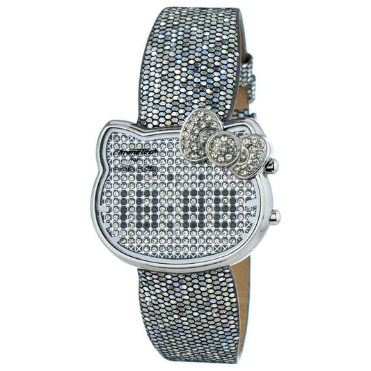 Chronotech Silver Leather Watch Chronotech Gray