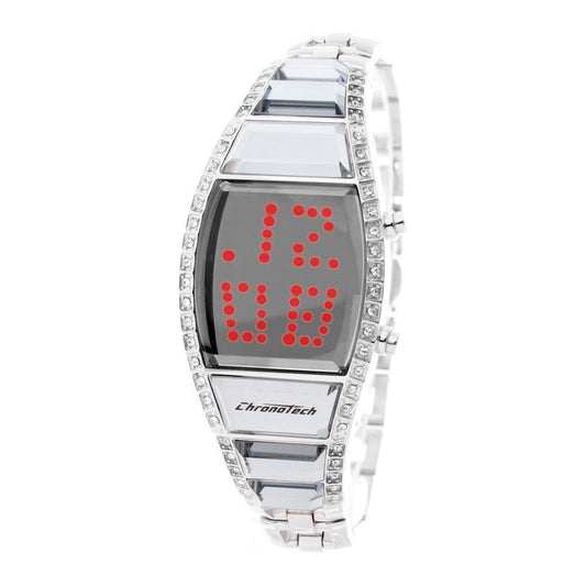 Chronotech Silver Stainless Steel Digital Watch