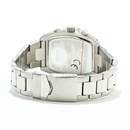 Back view of Chronotech Silver Stainless Steel Dress Watch showing clasp and bracelet detail.