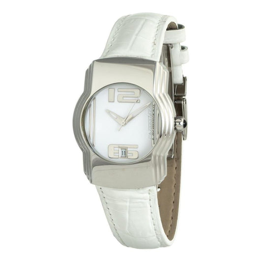 Chronotech White Leather Bracelet Watch