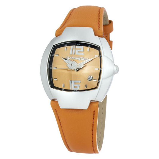 Chronotech Orange Leather Watch Chronotech Chocolate