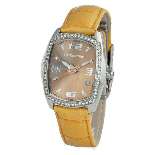 Chronotech Orange Leather Watch Chronotech Rosy Brown