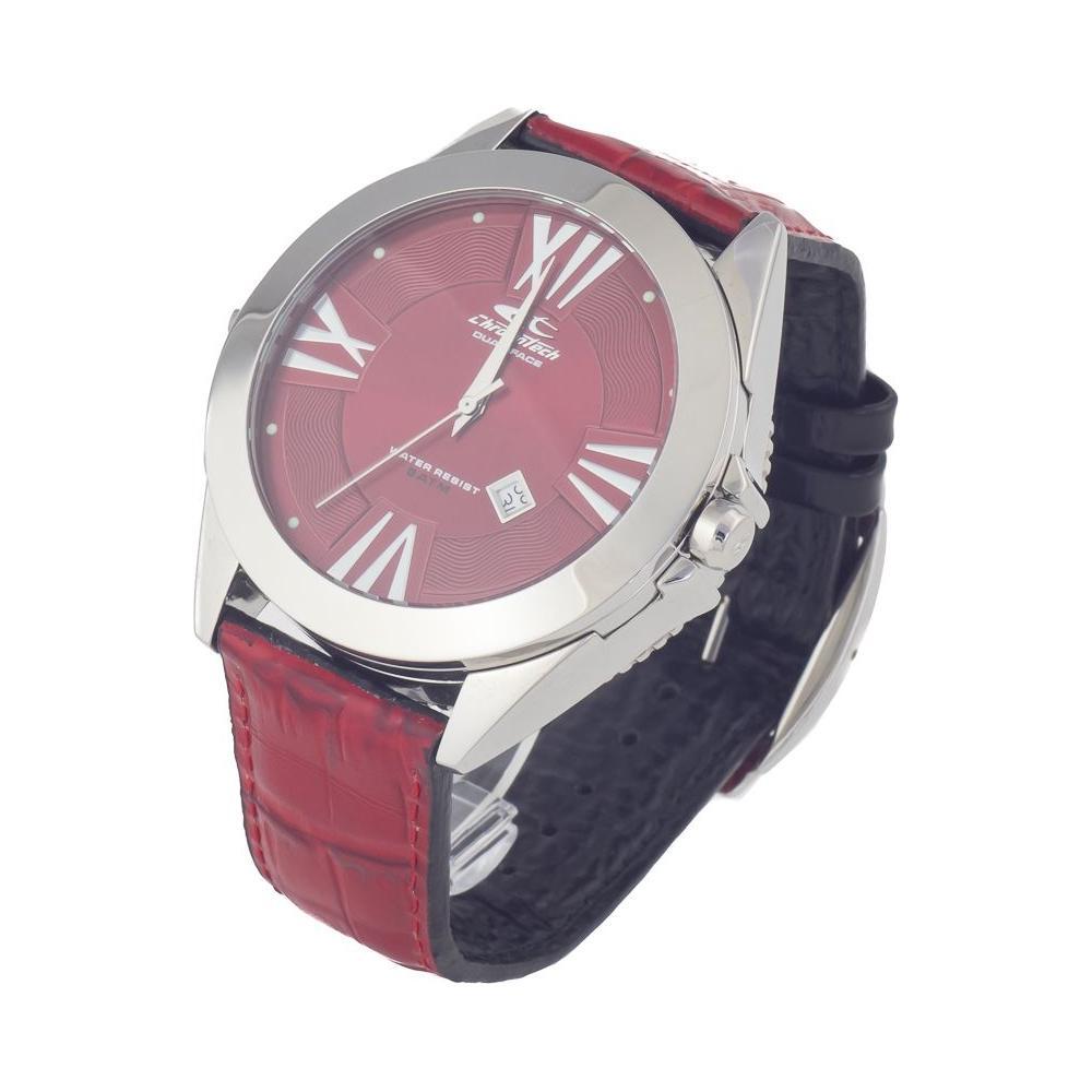 Chronotech Black Leather Watch