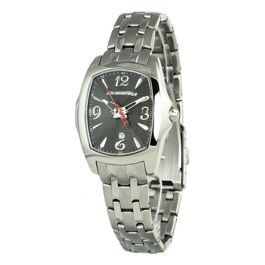 Chronotech Silver Stainless Steel Watch Chronotech Light Slate Gray