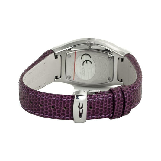 Chronotech Purple Leather Watch Chronotech Dark Gray