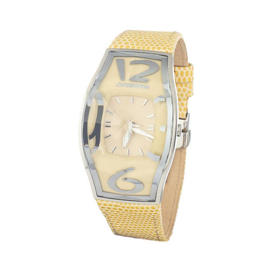 Chronotech Yellow Leather Watch Chronotech Light Gray