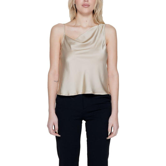 Only Gold Polyester Tops & T-Shirt Only Gray