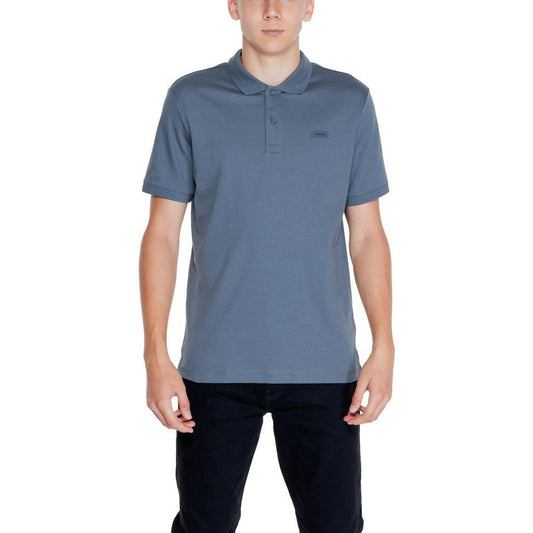 Calvin Klein Gray Cotton Polo Shirt Calvin Klein Slate Gray