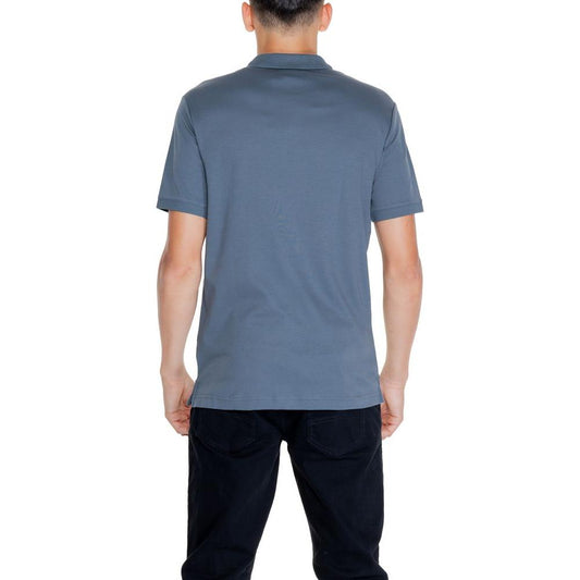 Calvin Klein Gray Cotton Polo Shirt Calvin Klein Slate Gray