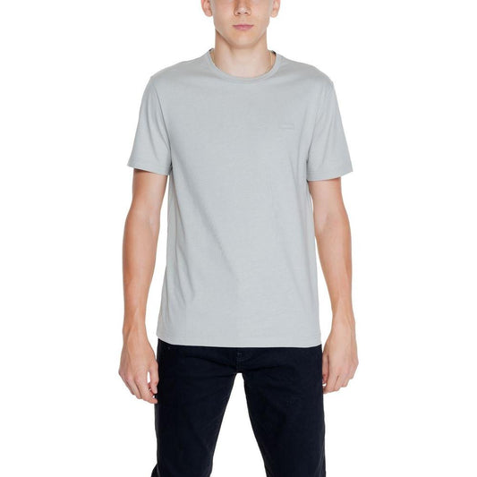 Calvin Klein Gray Cotton T-Shirt Calvin Klein Gray