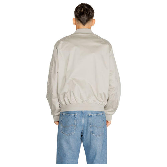 Calvin Klein Gray Organic Cotton Jacket Calvin Klein Gray