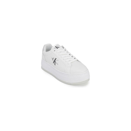 Calvin Klein Silver Leather Sneaker Calvin Klein Light Gray