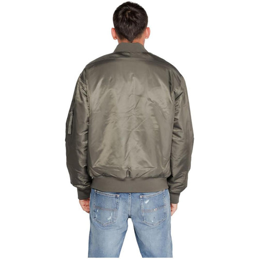 Calvin Klein Jeans Gray Polyamide Jacket Calvin Klein Jeans Slate Gray
