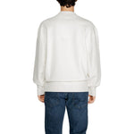 Calvin Klein Jeans White Recycled Cotton Sweatshirt