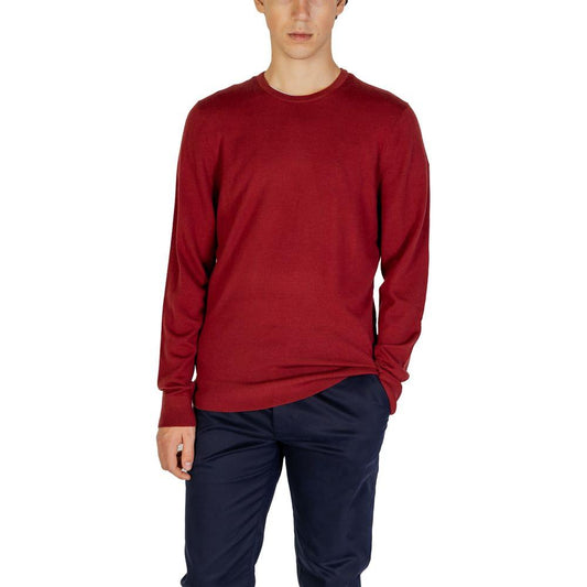 Calvin Klein Bordeaux Recycled Wool T-Shirt Calvin Klein Dark Red